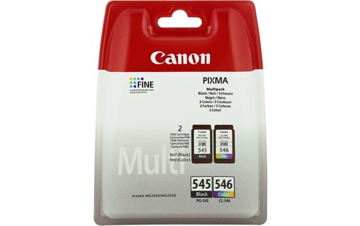 Canon PG-545/CL-546 Multipack Original Noir, Cyan, Magenta, Jaune 2 pièce(s)