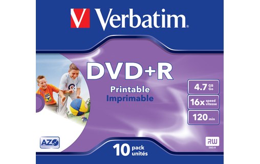 Verbatim 43508 DVD vierge 4,7 Go DVD+R 10 pièce(s)