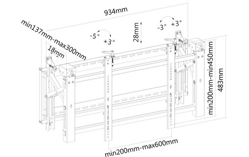 Newstar Support mural écrans plat