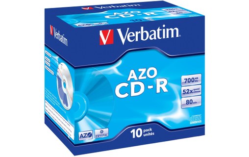 Verbatim CD-R AZO Crystal 700 Mo 10 pièce(s)