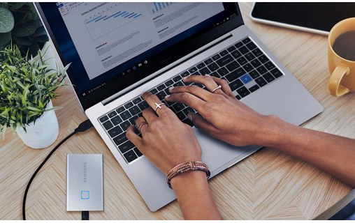 Samsung T7 Touch 2 To Noir - SSD externe portable USB-C & USB-A