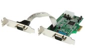StarTech.com Carte PCI Express à Faible Encombrement avec 2 Ports Série RS232 -