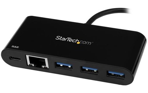 StarTech.com Hub USB 3.0 à 3 ports avec Gigabit Ethernet et Power Delivery - USB