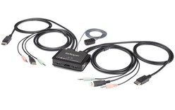 StarTech.com Commutateur KVM à 2 ports USB 4K 60 Hz DisplayPort avec câbles inco