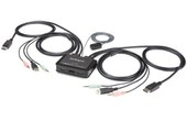 StarTech.com Commutateur KVM à 2 ports USB 4K 60 Hz DisplayPort avec câbles inco