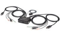 StarTech.com Commutateur KVM à 2 ports USB 4K 60 Hz DisplayPort avec câbles inco