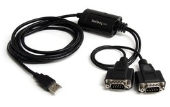 StarTech.com Câble adaptateur FTDI USB vers série RS232 2 ports avec mémorisatio
