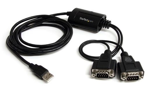 StarTech.com Câble adaptateur FTDI USB vers série RS232 2 ports avec mémorisatio