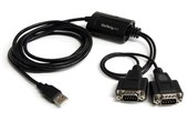 StarTech.com Câble adaptateur FTDI USB vers série RS232 2 ports avec mémorisatio