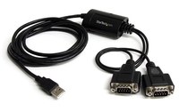 StarTech.com Câble adaptateur FTDI USB vers série RS232 2 ports avec mémorisatio