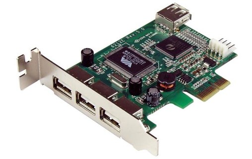 StarTech.com Carte Adaptateur PCI Express vers 4 Ports USB 2.0 - Carte PCIe Inte