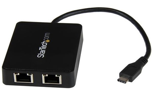 StarTech.com Adaptateur réseau USB-C vers 2 ports Gigabit Ethernet avec port USB