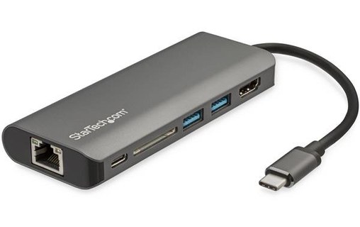 StarTech.com Adaptateur multiport USB-C avec HDMI 4K - Lecteur de carte SD et PD