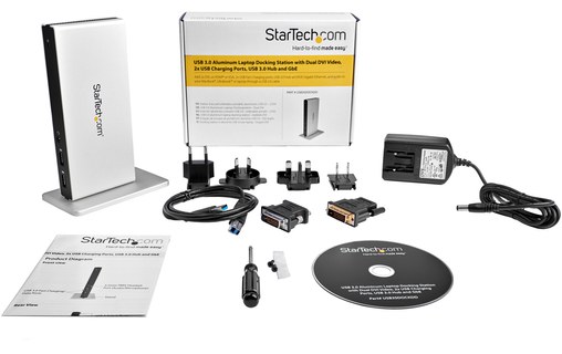 StarTech.com Station d'accueil USB 3.0 double affichage DVI pour PC portable ave