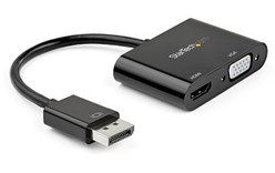StarTech.com Adaptateur DisplayPort vers HDMI VGA - 4K 60 Hz - DP à HDMI VGA - M