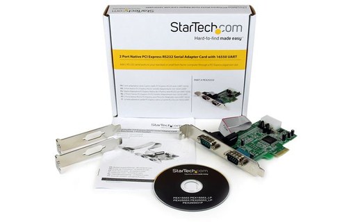StarTech.com Carte PCI Express à 2 ports série RS232 DB9 avec UART 16550