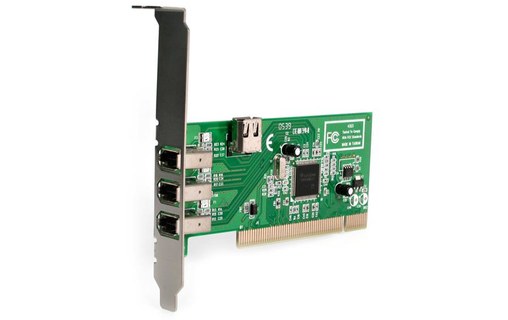 StarTech.com Carte Adaptateur PCI vers 4 Ports FireWire400 1394a 6 Broches