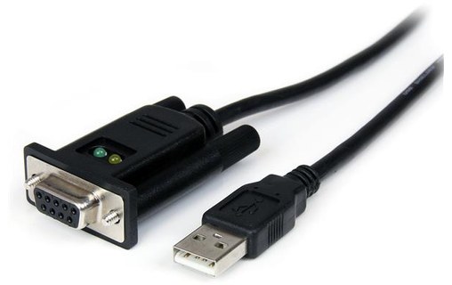 StarTech.com Câble adaptateur DCE USB vers série RS232 DB9 null modem 1 port ave