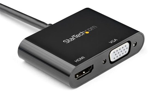 StarTech.com Adaptateur DisplayPort vers HDMI VGA - 4K 60 Hz - DP à HDMI VGA - M