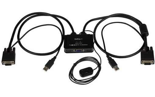 StarTech.com Switch KVM USB VGA à 2 ports - Commutateur KVM alimenté par USB ave