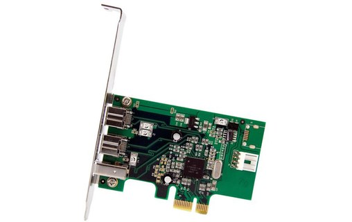 StarTech.com Carte Adaptateur PCI Express vers 3 Ports FireWire - 800 et 400 - 1