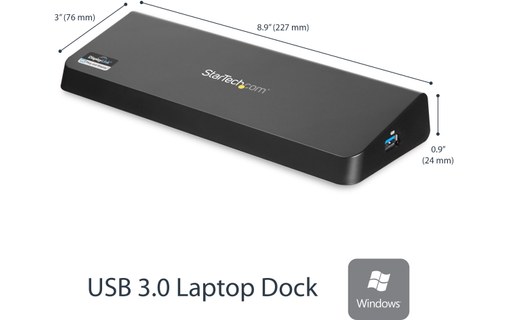 StarTech Station d'accueil DisplayLink USB 3.0 vers DisplayPort, HDMI 4K