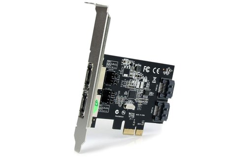 StarTech.com Carte contrôleur PCI Express avec 2 ports SATA III interne et 2 por