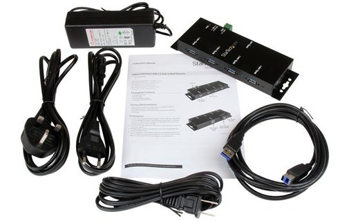 StarTech.com Hub USB 3.0 industriel à 4 ports - Montable
