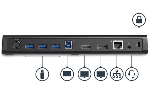 StarTech Station d'accueil DisplayLink USB 3.0 vers DisplayPort, HDMI 4K