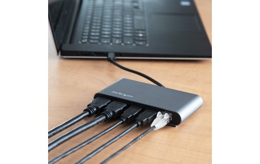 StarTech.com Station d'accueil pour ordinateur portable Thunderbolt 3 double HDM