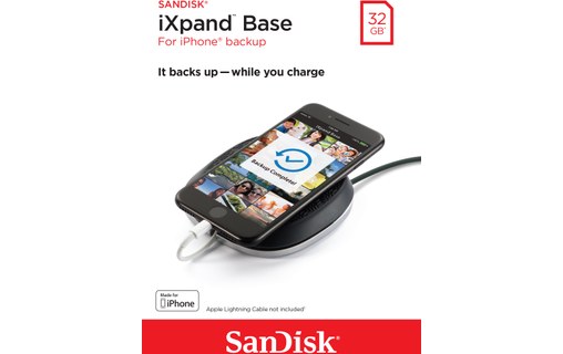 Sandisk iXpand Base Intérieur Noir, Argent