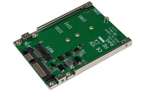 StarTech.com Adaptateur M.2 SSD vers SATA 2,5 - Carte Convertisseur SSD M2 vers