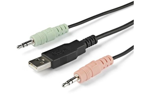 StarTech.com Commutateur KVM HDMI à 2 ports avec câbles incorporés - USB 4K 60Hz