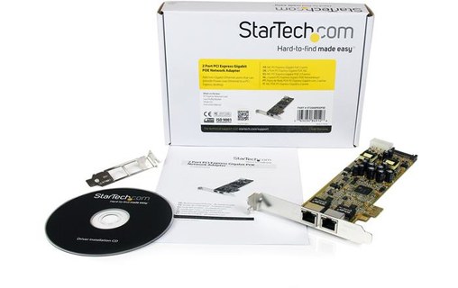 StarTech.com Carte Réseau PCI Express 2 ports Gigabit Ethernet RJ45 10/100/1000M