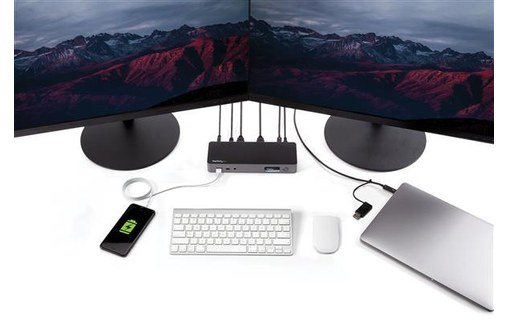 StarTech.com Station d'accueil USB Type-C/A à double affichage avec Power Delive