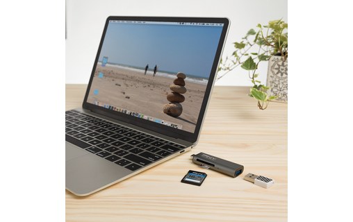 PNY Lecteur de cartes SD, microSD - USB-C & USB