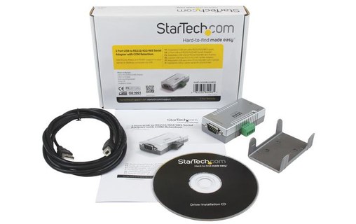 StarTech.com Adaptateur USB vers 2 Ports Série RS232 RS422 RS485 - Mémorisation