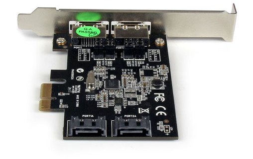 StarTech.com Carte contrôleur PCI Express avec 2 ports SATA III interne et 2 por
