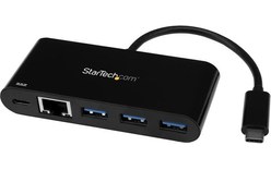 StarTech.com Hub USB 3.0 à 3 ports avec Gigabit Ethernet et Power Delivery - USB