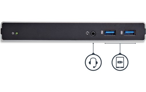 StarTech.com Station d'accueil USB 3.0 double affichage DVI pour PC portable ave