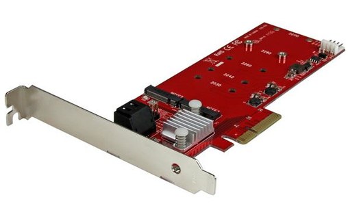 StarTech.com Carte contrôleur PCI Express RAID pour 2 SSD M.2 NGFF plus 2 ports