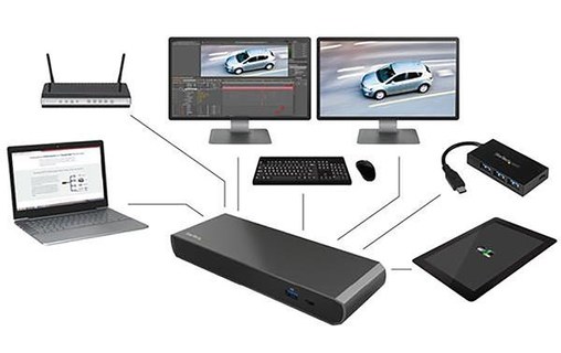 StarTech.com Station d'accueil Thunderbolt 3 double 4K pour ordinateur portable