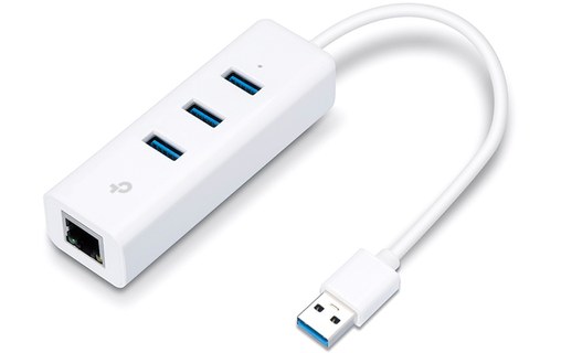 TP-LINK UE330 hub & concentrateur USB 3.0 (3.1 Gen 1) Type-A 1000 Mbit/s Blanc