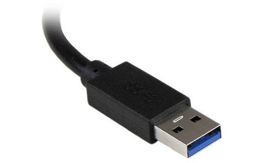 StarTech.com Hub USB 3.0 portable à 3 ports avec câble intégré plus Gigabit Ethe