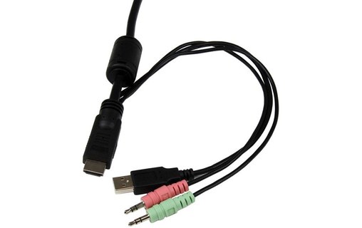 StarTech.com Switch Commutateur KVM 2 Ports USB, HDMI avec Audio et Câbles pour