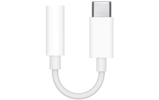 Apple MU7E2ZM/A adaptateur et connecteur de câbles 3.5mm USB-C Blanc