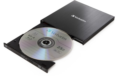 Verbatim External Slimline lecteur de disques optiques Noir Blu-Ray RW