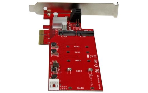 StarTech.com Carte contrôleur PCI Express RAID pour 2 SSD M.2 NGFF plus 2 ports