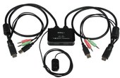 StarTech.com Switch Commutateur KVM 2 Ports USB, HDMI avec Audio et Câbles pour
