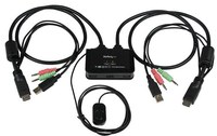 StarTech.com Switch Commutateur KVM 2 Ports USB, HDMI avec Audio et Câbles pour